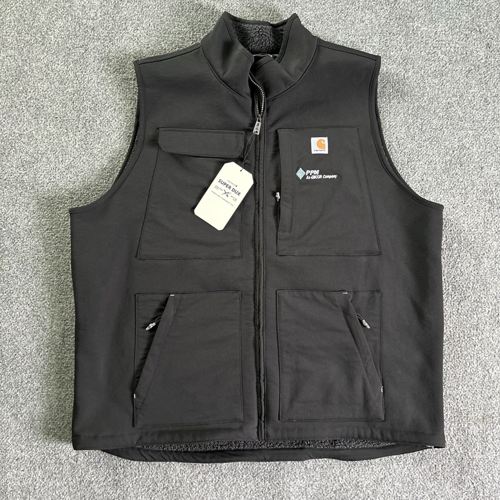Carhartt Vest Mens 2XLT Black Super Dux Softshell Relaxed Workwear OV4999-M - Picture 2 of 12